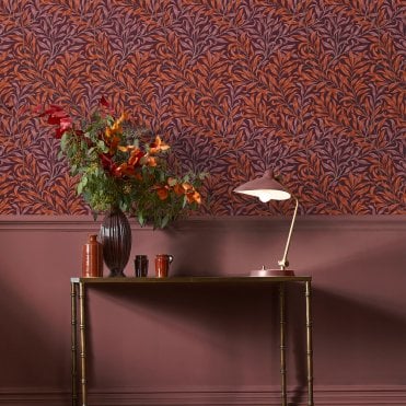 William Morris at Home Willow Bough Plum  Wallpaper 124243