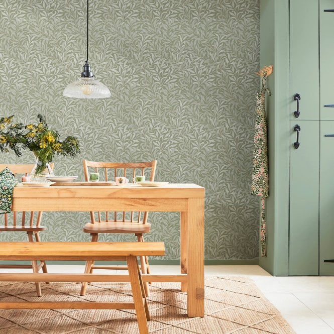 William Morris at Home  Willow Bough Sage  Wallpaper 124248