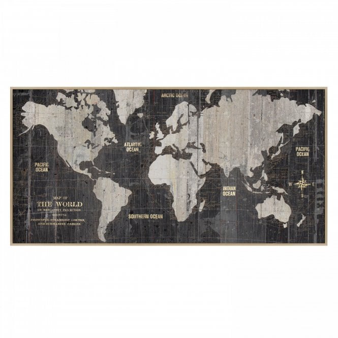 World Traveller Map Wall Art