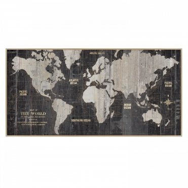 World Traveller Map Wall Art